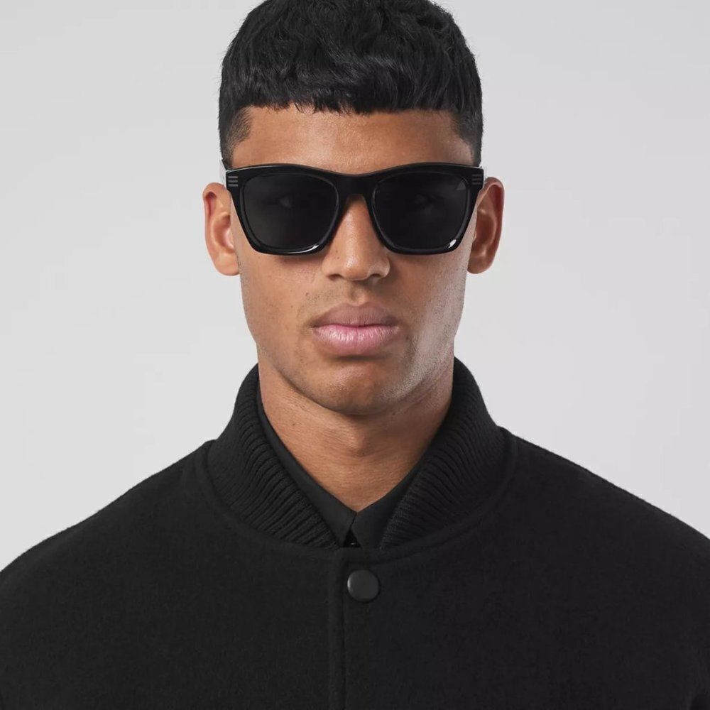 SALE! NEW Burberry BE4348 Cooper 300187 Black Dark Gray Square Unisex Sunglasses - Picture 7 of 11